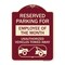 Signmission Reserved Parking for Employee of the Month Unauthorized Vehicles Towed Away, A-DES-BU-1824-23111 A-DES-BU-1824-23111 - alternate 1